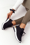 Women's Sport Shoes Wedge Sneakers Black Adeyla