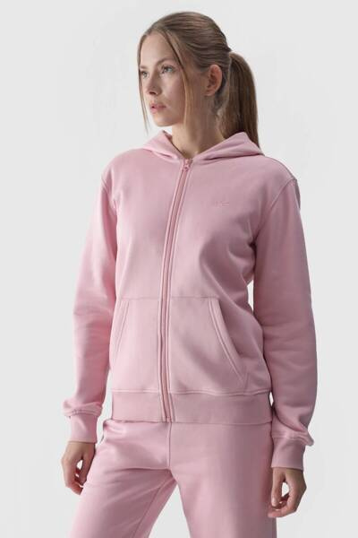 Women's Hoodie Zip Up Cotton 4F Pink 4FWMM00TSWSF1467-56S
