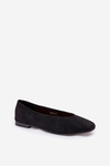 Classic Ballet Flats Made Of Eco Suede Black Osallin