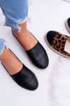 Czarne Damskie Espadryle Flaty