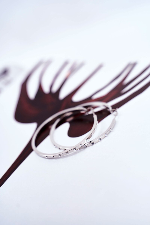 Women's Earrings Silver Wheels Hanging Zirkons Tamara