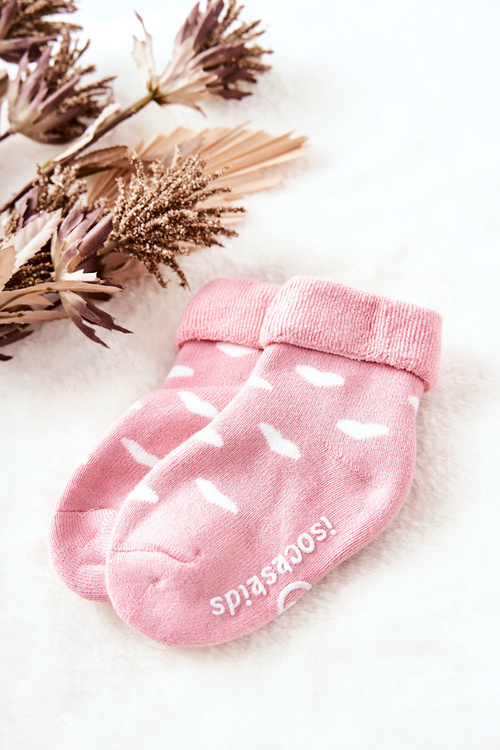 Children's Socks In Hearts Pink