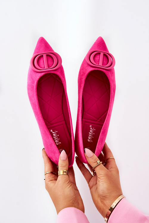Suede Pointed Ballerinas Pink Neriso