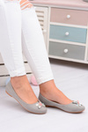 Grey Suede Women's Ballerinas Blume