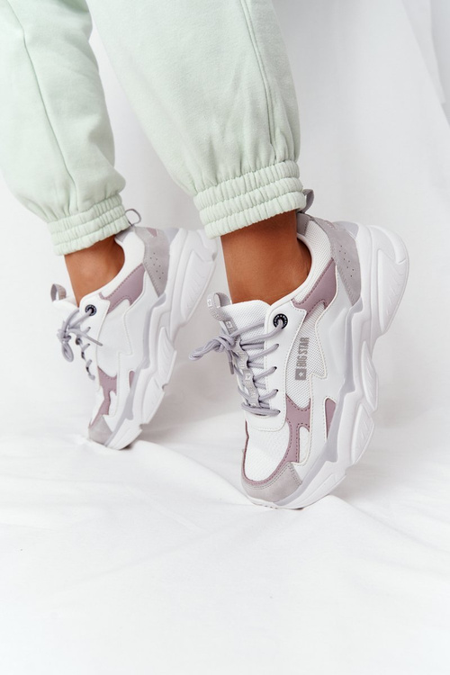 Women's Sneakers Memory Foam Big Star HH274255 White-Purple