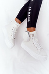 Women's Sneakers On A Platform With A Purse White Popcorn