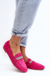 Women's Moccasins with Zircons Fuchsia Ralrika