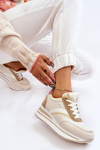 Wedge Sneakers Beige Hermain