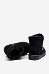 Children's Slip-On Insulated Snow Boots Black Catellie 