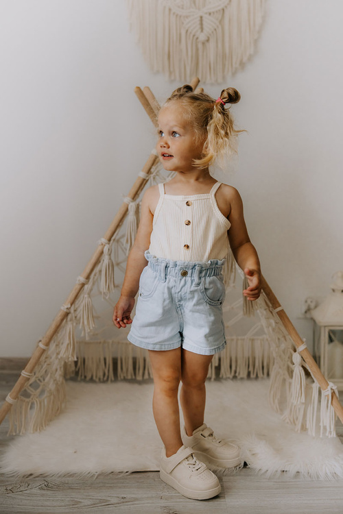 Buty Dziecięce Sportowe Na Rzepy Beżowy Elike