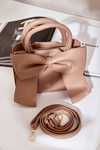 Small Bag With Bow Dark Beige Nesehe