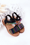 Children's Sandals With Sequins Black Blake