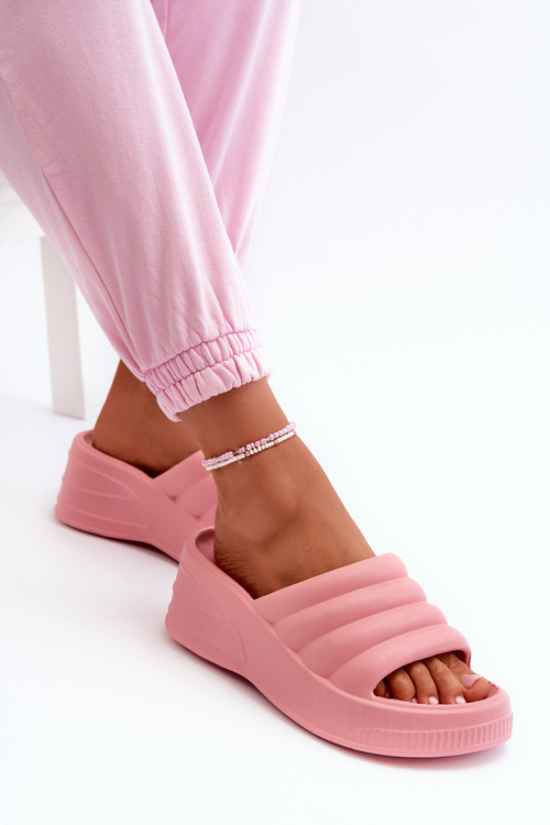 Light Foam Women's Wedge and Platform Sandals Pink Tendrea