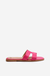 Women's Flat Sandals with Cutouts Fuchsia Fiviama