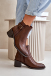 Women's Insulated Ankle Boots with Buckle Brown Nevillira