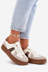 Women's Platform Sneakers Leopard Beige Lincidi