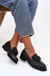 Loafers Moccasins Women's With Ornament Black Murelle