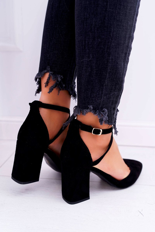 Women's Stiletto Heeled Sandals Black Traffic