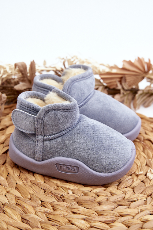 Children's Insulated Snow Boots with Faux Fur Lining Blue Benigna