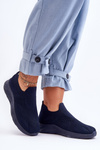 Women's Slip-On Sports Shoes Navy Claris