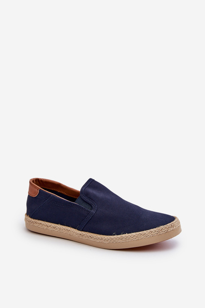 Men's Espadrille Sneakers with Braiding Navy Fenen