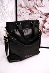 Shopper Bag With Detachable Straps LAURA BIAGGI Patent Black