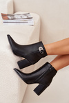 Ladies Ankle Boots With Decorative Detail Black Tharina
