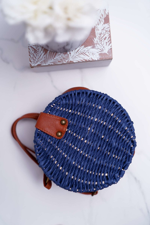 Braided Handbag String Chest Veeza Navy Blue