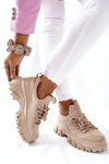 Damskie Sportowe Buty Sneakersy Beżowe Miles