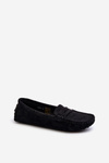 Women's Black Faux Suede Moccasins Adelmarie