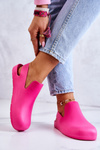 Fashionable Rubber Clogs Fuchsia Meriko
