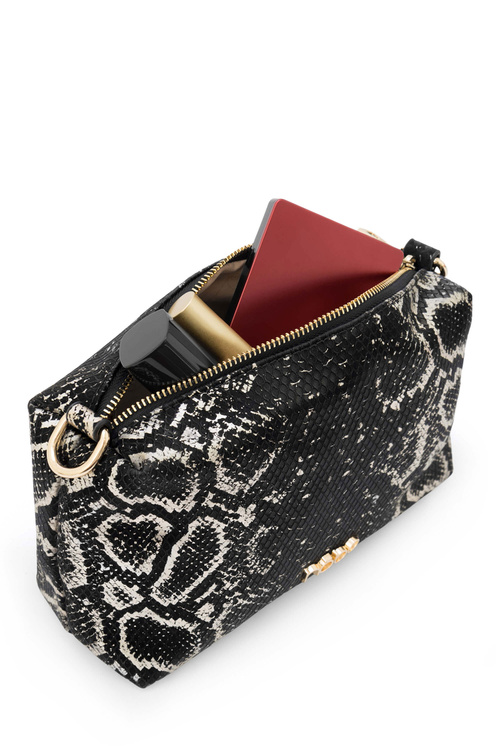 Classic Messenger Bag Snake Pattern NOBO N1340-CM23 Black-Gold