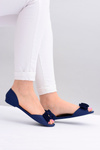 Dark blue rubber bow-tie ballerinas Sonia