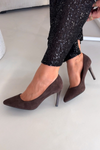 Eco Suede Heels Sergio Leone 1336 Chocolate