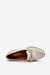 Women's Leather Moccasins with Zazoo 2880 Gold Ornament