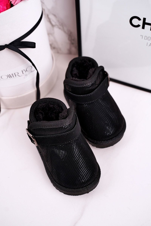 Children's Snow Boots With Fur Black Dreamy