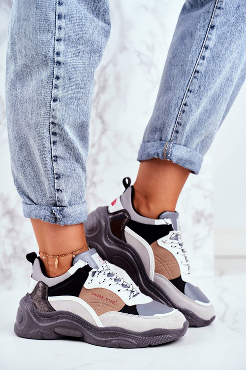 Women's Sport Shoes Cross Jeans Grey GG2R4037