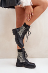 Women’s Work Boots With Sock Zebra Black Raviri