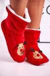 Christmas Insulated Slippers With Reindeer Holly