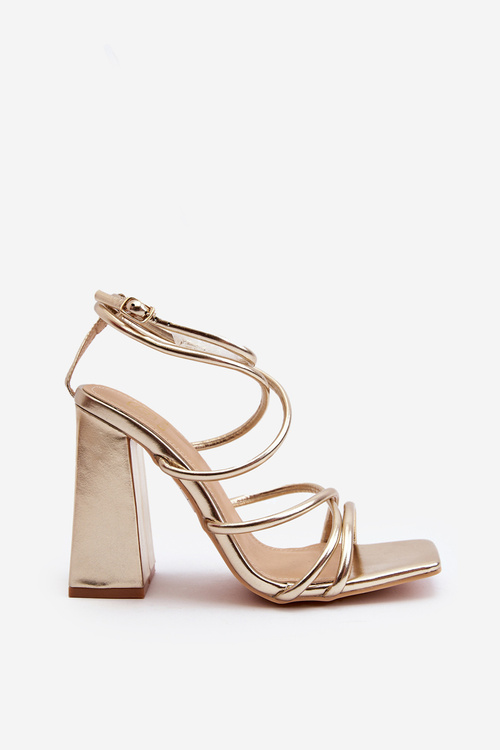 Fashionable High-heeled Sandals Gold Josette