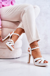 Elegant Sandals On A Block Heel White Anastasia
