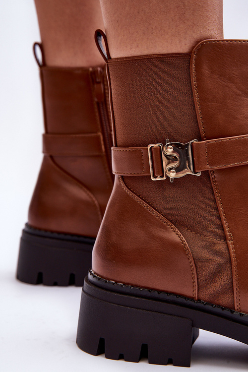 Women's Leather Ankle Boots Brown Elspetia