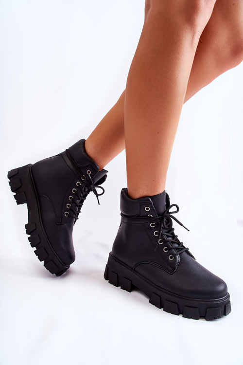 Women's Boots Warm Trappers Black Flavin