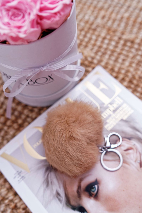 Duży Brelok Brązowa Zawieszka do Torebki 