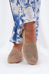 Espadryle Damskie Z Plecionką Beżowe Vinceza 13625