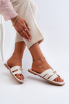 Women's Flat Sandals with Embellishment White Kavinia