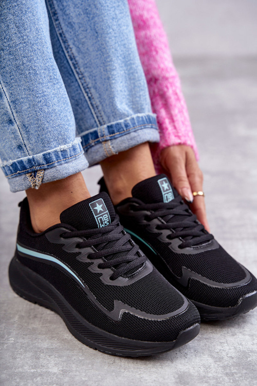 Buty Sportowe Sneakersy Damskie Czarne Ida
