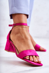 Fashionable Suede Sandals On A Bar Fuchsia Rovena