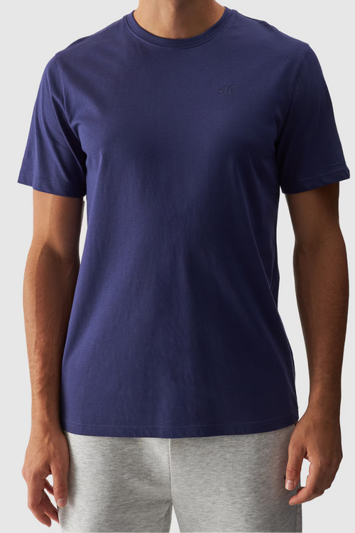 Men's Plain T-Shirt With Logo Black 4F 4FWMM00TTSHM1843-31S