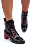 Lacquered Heeled Boots SBarski MR870-49 Black